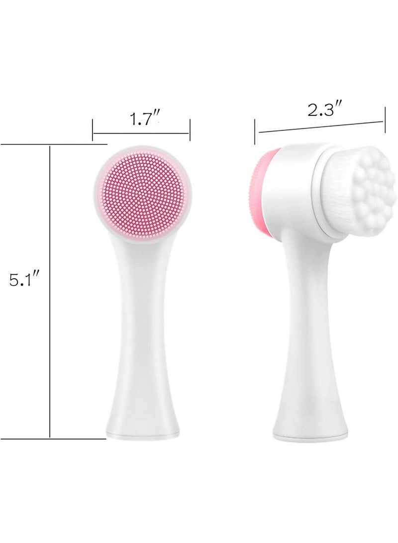 فرشاة إزالة الرؤوس السوداء وتقشير الوجه - ذات وجهين، متعددة الألوان، عناية لطيفة للبشرة الحساسة - Image 4